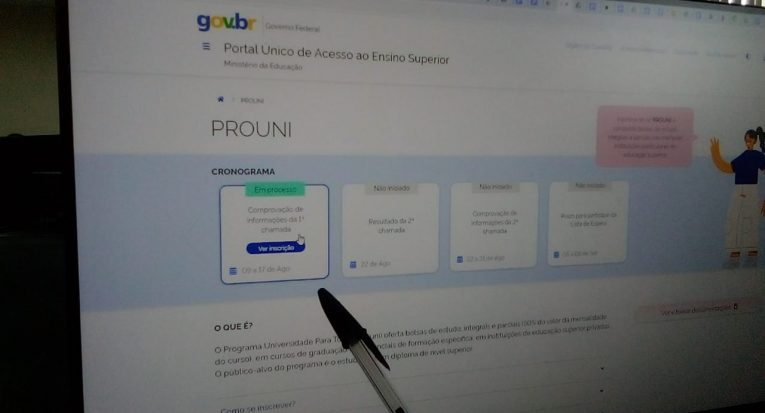 As listas com os resultados das seleções podem ser consultadas pelo site do Prouni no Portal Acesso Único, do MEC (Divulgação/Grupo Tiradentes)