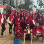 Ação de estudantes do curso de Odontologia da UNIT leva conscientização sobre câncer de boca para a praia de Boa Viagem