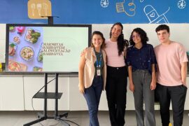 Ação de estudantes do curso de Nutrição da UNIT leva informações sobre marmitas saudáveis para a comunidade acadêmica