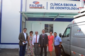 Fernando Rego Barros, da Tv Globo, cobriu a inauguração da nova clínica escola